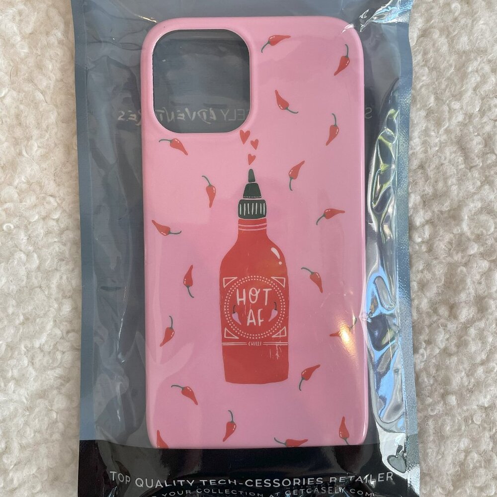 NWT, CASELY, HOT AF, Pink & Red, Siracha iPhone 12/12 Pro Case